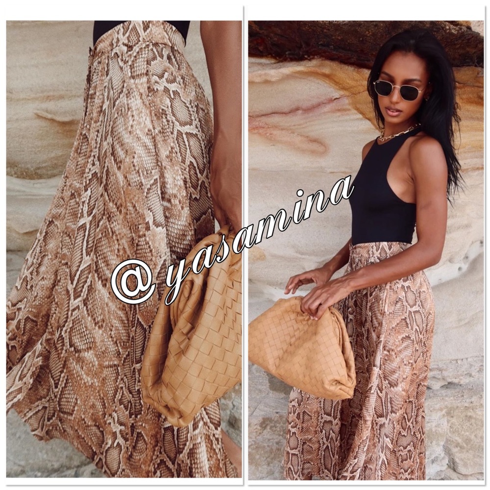 Zara snake print skirt  bloggers favorite